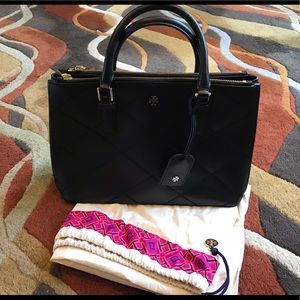 Tory Burch Robinson stitched handbag (no strap)